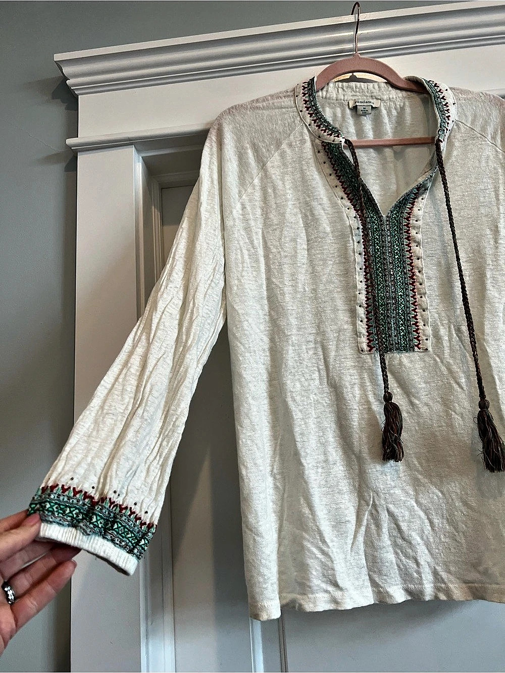 Sundance Embroidered White Tunic